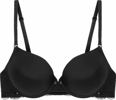 Produktbild von Triumph Black Lovely Micro WHUM Push-Up Soft Bügel-BH mit Trägern, verschiedene Optionen, Größe 80D