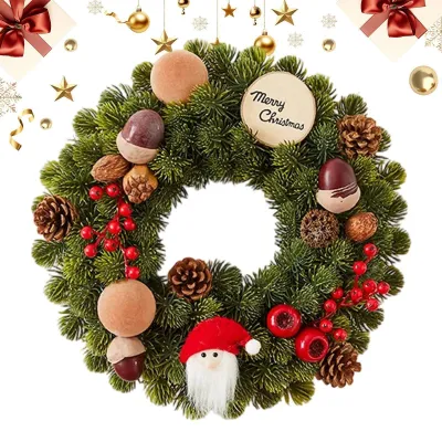 Productafbeelding van Kerstkrans voor Binnen met Dennenappels