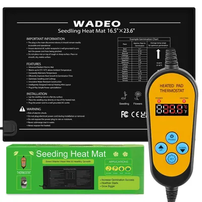 Immagine prodotto di Tappetino riscaldante per piante - 60 x 42 cm - 50 W - Termostato 5-45 °C - Impermeabile