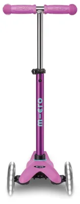 Zdjęcie produktu dla Hulajnoga dziecięca Mini Micro Deluxe LED Lavender - regulowana kierownica