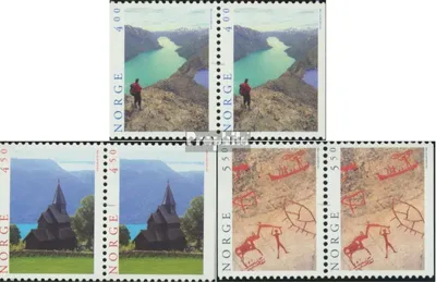 Produktbild von Briefmarken Norwegen 1996 Mi 1208Dl/Dr-1210Dl/Dr Paare (kompl.Ausg.) postfrisch Tourismus