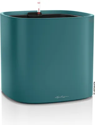 Produktbild von LECHUZA-Pflanzgefäß PILA Color Planter Petrolblau | Pflanzgefäß mit Bewässerungssystem und Pflanzeinsatz | matte Oberfläche | 35 x 35 x 33 cm | 15902