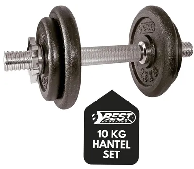 Produktbild von Best Sporting Hantelset Kurzhantel Hanteln 10 kg aus Gusseisen | Hantel verstellbar für Männer und Frauen | Für Dein Workout und Fitnesstraining Zuhause | Adjustable Dumbbell Set
