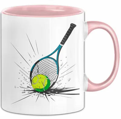 Produktbild von Tennis Spieler Tasse Geschenkidee für Tennisliebhaber (Rosa)