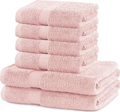 Zdjęcie produktu dla Ręczniki Kapielowe Bawełna Różowy 2*70x140 + 4*50x100  DecoKing