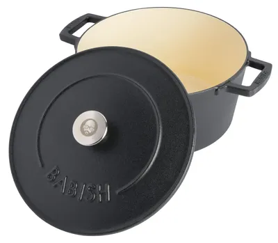 Productafbeelding van Babish Dutch oven van gietijzer, rond, geëmailleerd, met deksel