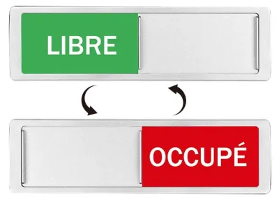 Immagine prodotto di Segnali per porte LIBERO/OCCUPATO con 2 adesivi, 17,7 x 5,2 cm