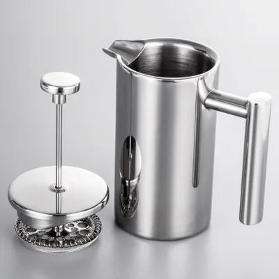 Obrázek produktu pro 1000ml french press kávovar z nerezové oceli, dvojitý izolovaný kávovar