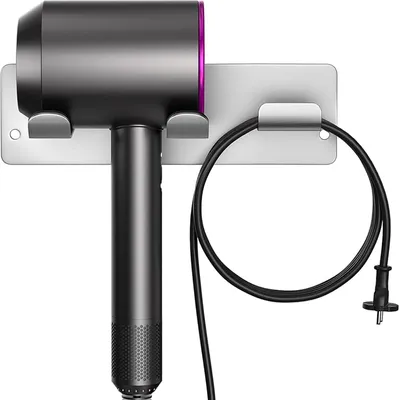 Produktbild von Haartrocknerhalter Haartrockner Fönhalter Ohne Bohren Universal Wandhalterung Kabelhalter Föhnhalterung fürs Badezimmer 304 Edelstahl Föhn Halterung