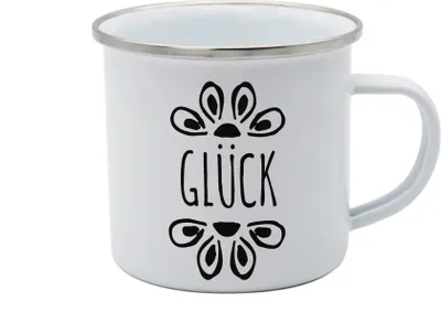 Produktbild von Tasse Glück Emaille-Optik 350ml