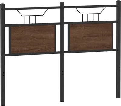 Produktbild von vidaXL Ersatz-Kopfteil Braun Eichen-Optik 120 cm Holzwerkstoff und Stahl