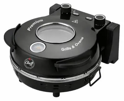 Image de Four à pizza professionnel Pro Cheff, avec pierre à pizza, capable d'atteindre 400 °C, idéal pour la pizza et le lahmacun