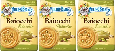 Produktbild von MULINO BIANCO Baiocchi - Kekse mit Pistazienfüllung 240g (Pistazie, x3)