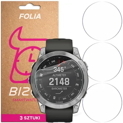 Produktbild von 3x Schutzfolie für den Bildschirm für Garmin Fenix 7, Bizon Watch HydroFlex