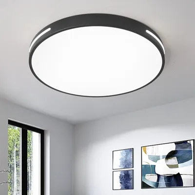 Produktbild von Natsen 96W Deckenleuchte LED Deckenlampe Bürodeckenleuchte, dimmbar mit Fernbedienung, modern Design für Wohnzimmer Schlafzimmer Kinderzimmer Küche Büro Schwarz (50x50x5cm)