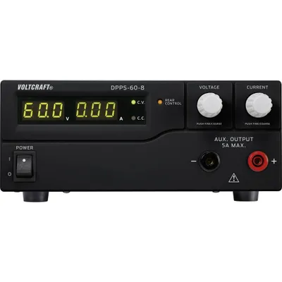 Produktbild von VOLTCRAFT DPPS-60-8 Labornetzgerät, einstellbar 1 - 60 V/DC 0 - 8 A 480 W USB programmierbar Anzahl Ausgänge 1 x