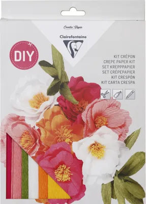 Produktbild von Clairefontaine 3x Set Krepppapier, Kreativset, Blumenstrauß - Sortierung 97705C