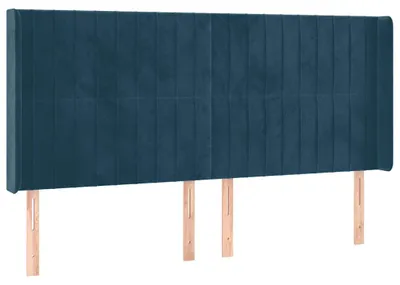 Produktbild von vidaXL Kopfteil mit Ohren Dunkelblau 163x16x118/128 cm Samt