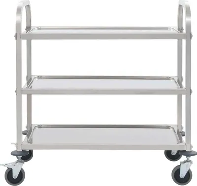 Obrázok produktu pre vidaXL 3-poschodový servírovací vozík 95x45x83,5 cm z nehrdzavejúcej ocele
