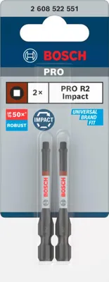 Obrázek produktu pro Bitové nástroje R2 55 mm 2 ks IMPACT BOSCH PRO