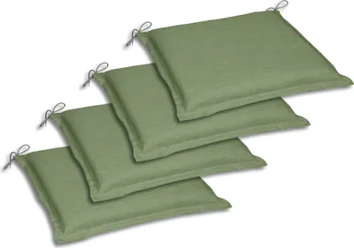 Produktbild von GO-DE Textil, Sitzkissen Sitzmöbel, 4er-Set, Farbe: hellgrün, Maße ca.: 45 cm x 47 cm x 5 cm