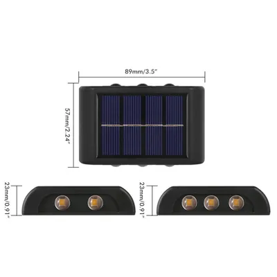 Obrázek produktu pro Solární nástěnná svítidla, solární lampy nahoru a dolů