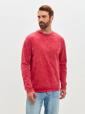 Produktbild von Langarmshirt Herren - 3XL - Vintage Stonewash - 100% Baumwolle - Bequem und lässig