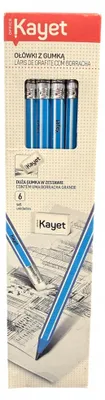 Produktbild von KAYET HB Bleistifte mit Radiergummi, 6 Stück