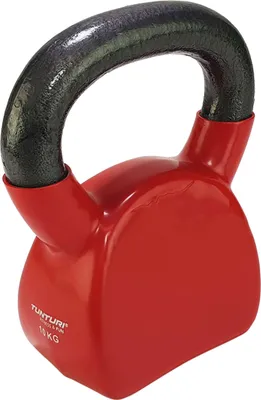 Obrázek produktu pro Tunturi kettlebell 10 kg z litiny s vinylem, barevný kettlebell