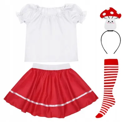 Produktbild von Kostüm Fliegenpilz Kinder Gr. 134-140 Rot-Weiß