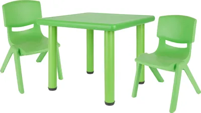 Produktbild von Bieco Kindertisch mit 2 Stühlen | Für Innen und Außen | Kindertisch mit Stühle Stapelbar & Kippsicher | Basteltisch Kinder Tisch Stuhl Set Maltisch für Kinder Sitzgruppe Kinder Tisch mit 2 Stühlen