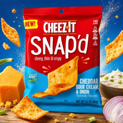 Produktbild von Cheez-It Snap'd Cheddar Sour Cream & Onion 62g