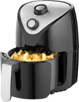 Produktbild von Lentz Heißluftfritteuse, schwarz, 2 L, 29025, 80-200 °C, 30 Min. Timer, 1000 W, 220-240 V, 50-60 Hz, Antihaft-Garkorb, Spülmaschinengeeignet, Cool-Touch, Überhitzungsschutz, Auto-Abschaltung
