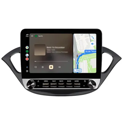 Productafbeelding van Android autoradio voor Opel Corsa E 2014-2019 en Adam, met CarPlay, Android Auto, WiFi, GPS-navigatie, RDS, DSP, DAB+, Bluetooth, een draaiknop en een 10,1-inch scherm met 64GB opslag