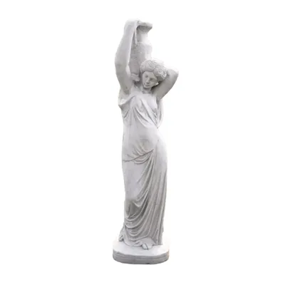 Produktbild von Frau mit Krug Wasserspeier aus Steinguss Neu Frostfest Witterungsbeständig Steinfigur Skulptur Dekoration für den Garten PO-5