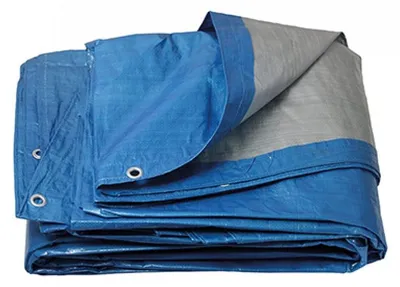 Productafbeelding van Afdekzeil, 4,5m, 120g, PROFI, blauw-zilver