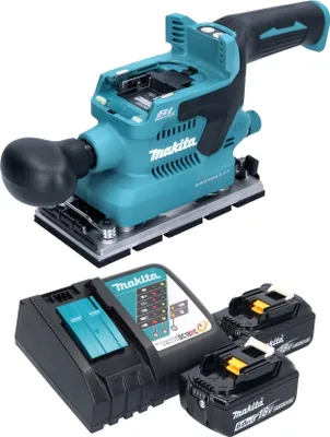 Produktbild von Makita DBO 380 RG Akku Schwingschleifer 18 V 93 x 185 mm Brushless + 2x Akku 6,0 Ah + Ladegerät