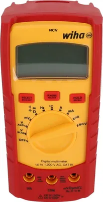 Produktbild von Wiha Digitalmultimeter bis 1.000 V AC CAT IV inkl. 2x AAA Batterien - Maxami