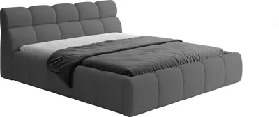 Produktbild von DomoHome Polsterbett GIULIA, Gepolstertes Bett, Komfortbett, Schlafbett mit Polsterung mit Integrierter Bettkasten, Verstellbarem Kopfteil und LED-Beleuchtung, 160x200x96cm, Anthrazit