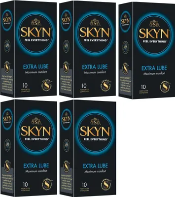 Produktbild von 50 Stück Kondome SKYN Extra Lube Extra Feucht Latexfrei Gefühlsecht 53mm Breite