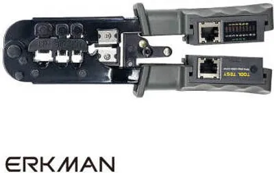 Produktbild von Crimpzange 2 in 1 RJ45 Netzwerk LAN Kabel Crimper Zangen Internet Werkzeug Kabel Tester Kabel