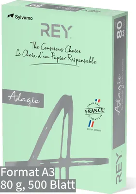 Produktbild von Kopier-Offset A3 KP380 REYAdagio 80g grün Pckg. a 500 Blatt