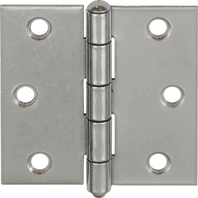Produktbild von Vormann Käntiges Scharnier Edelstahl (V2A), 75 x 75, gerollt, stark, Edelstahlstift