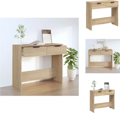 Zdjęcie produktu dla vidaXL Stolik konsola dąb sonoma 90x36x75 cm materiał drewnopochodny - Stoliki boczne