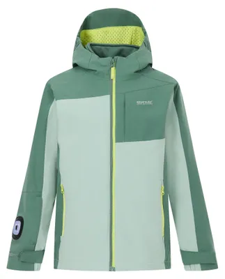 Productafbeelding van Regatta - "Trekktain" jas voor kinderen, model RG13621 (104) (Donkergroen/Gletsjerblauw)