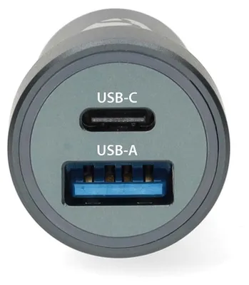 Produktbild von Nedis Auto-Ladegerät - 48 W - 1.5 / 2.0 / 3.0 A - Anzahl der Ausgänge: 2 - Port Type: USB-A / USB-C - Automatische Spannungswahl