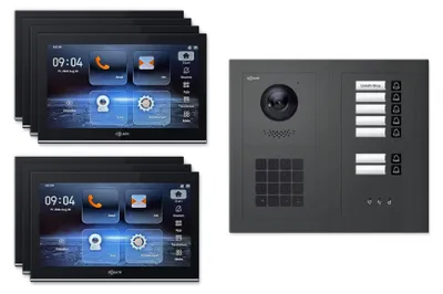 Produktbild von Goliath Premium IP GL-IPH730A.2 Video-Türsprechanlage, 7 Familien, 7× 10 Zoll Schwarz, Anthrazit, Unterputz