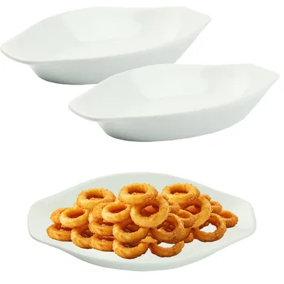 Obrázok produktu pre Tanier 2X Salátová Miska Porcelánová Miska 25 Cm Na Objídky Šalát Ovocie