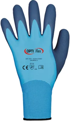 Produktbild von 1 Paar Arbeitshandschuhe OPTIFLEX® Aqua Guard, wasserdicht, Latex, Größe 10