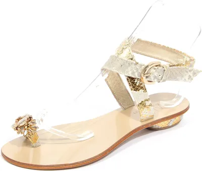 Produktbild von G1980 infradito donna EMANUELA CARUSO CAPRI gold/strass Leder Sandale Frau